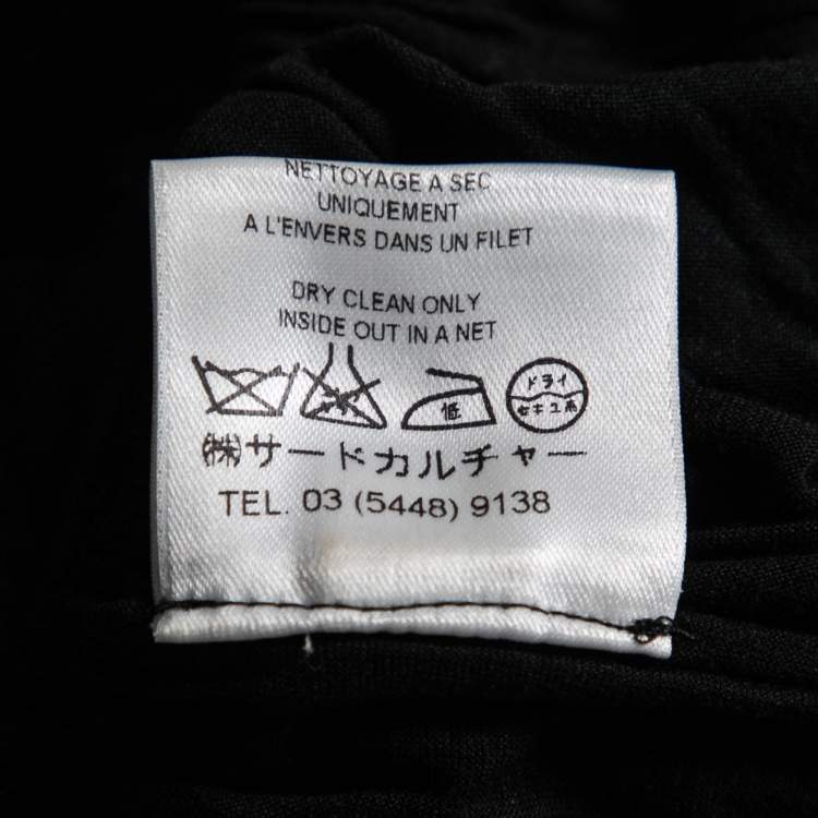 Pre Owned Givenchy Black Stretch Knit Ruched Draped Top M