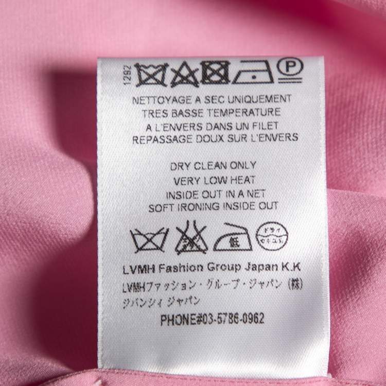 Pre Owned Givenchy Pink Satin Slip Cami Lace Trimmed Top M