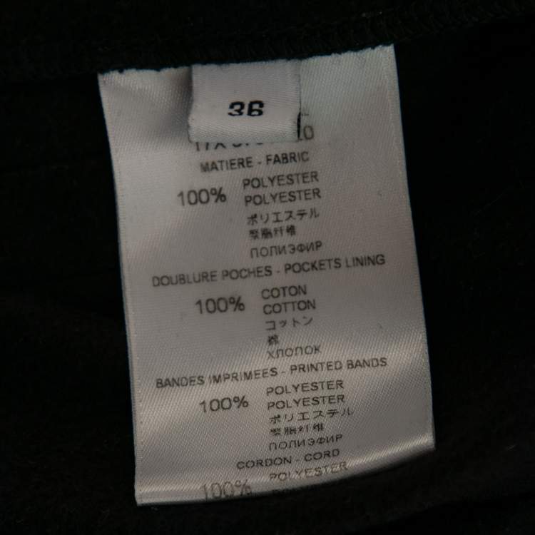 Pre Owned Givenchy Black Jersey Logo Tape Trimmed Joggers S