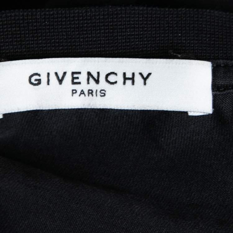 Pre Owned Givenchy Black Bambi Printed Cotton Short Sleeve T-Shirt M
