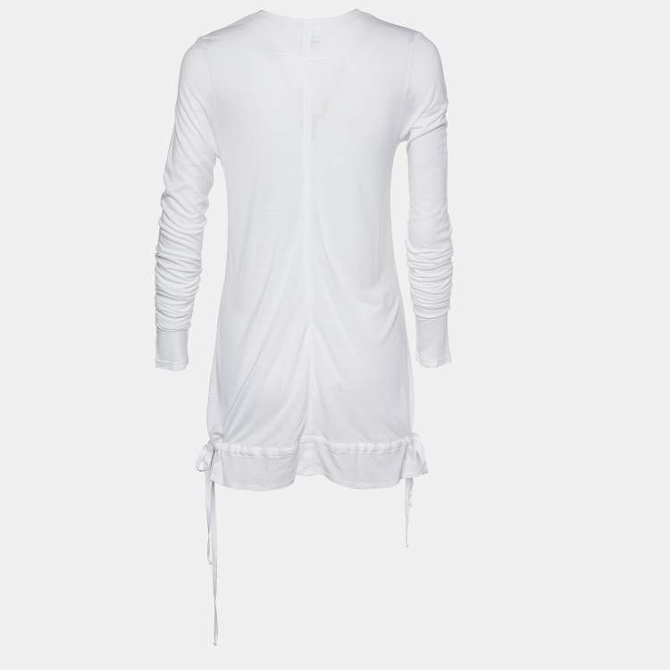 Pre Owned Givenchy White Knit Full Sleeve Top S