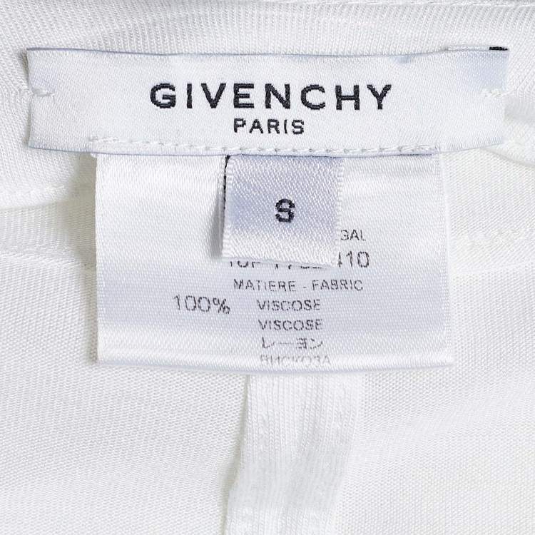Pre Owned Givenchy White Knit Full Sleeve Top S