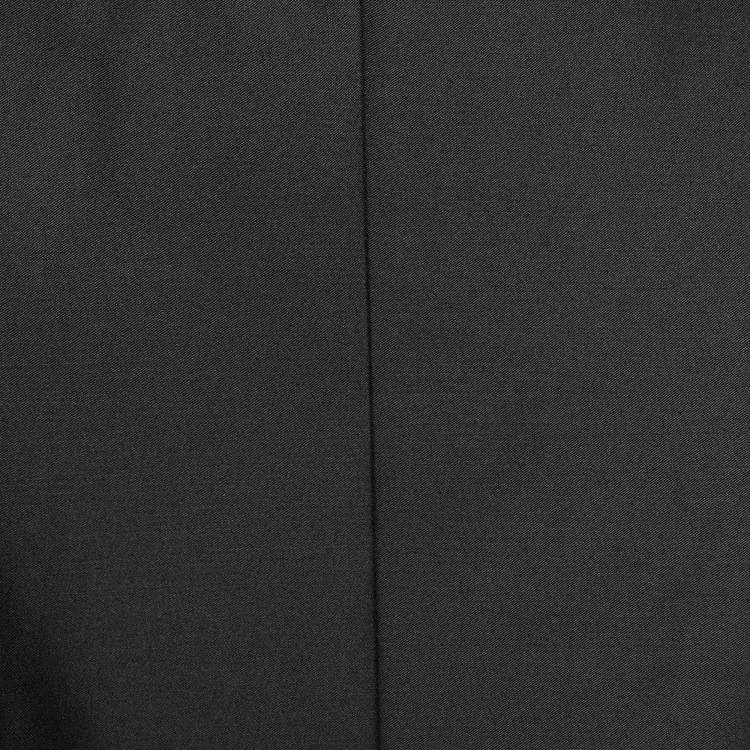 Pre Owned Givenchy Black Wool Blend Eel Leather Trim Tail Coat Blazer M