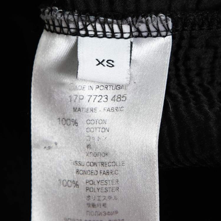 Pre Owned Givenchy Black Distressed Cotton Logo Printed Sweatshirt XS