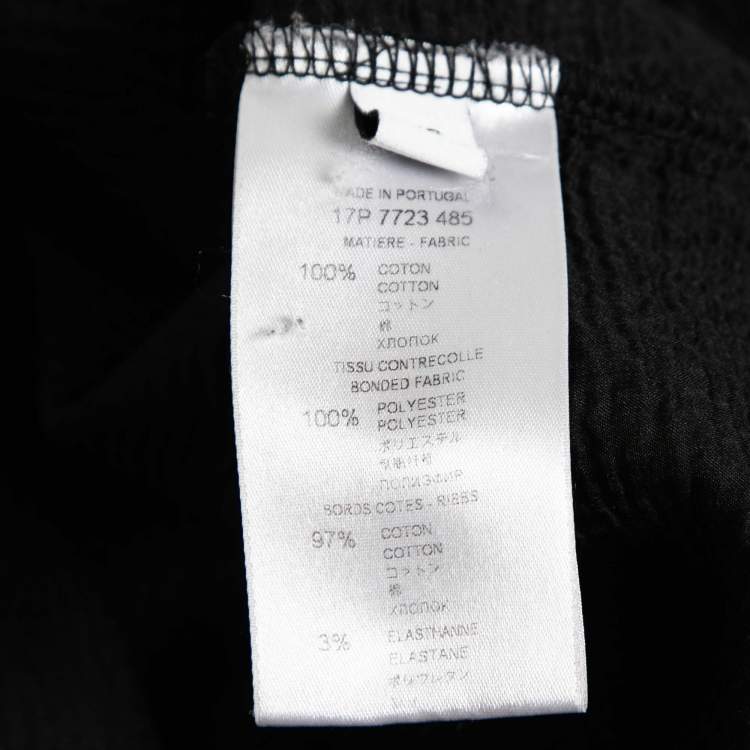 Pre Owned Givenchy Black Distressed Cotton Logo Printed Sweatshirt XS