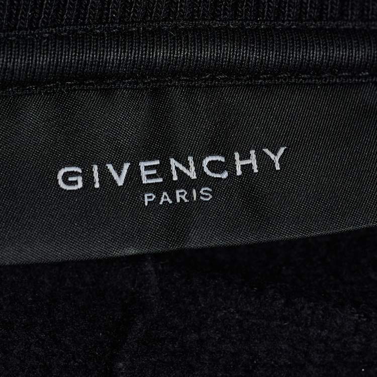 Pre Owned Givenchy Black Cotton Knit Rottweiler Sweatshirt M