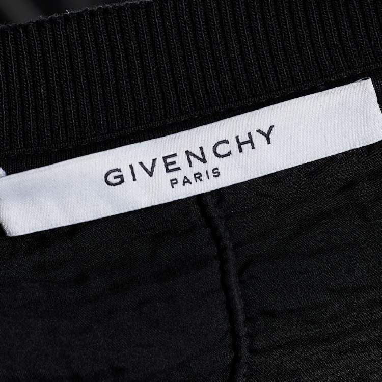 Pre Owned Givenchy Black Cotton Knit Distressed Sweatshirt XS