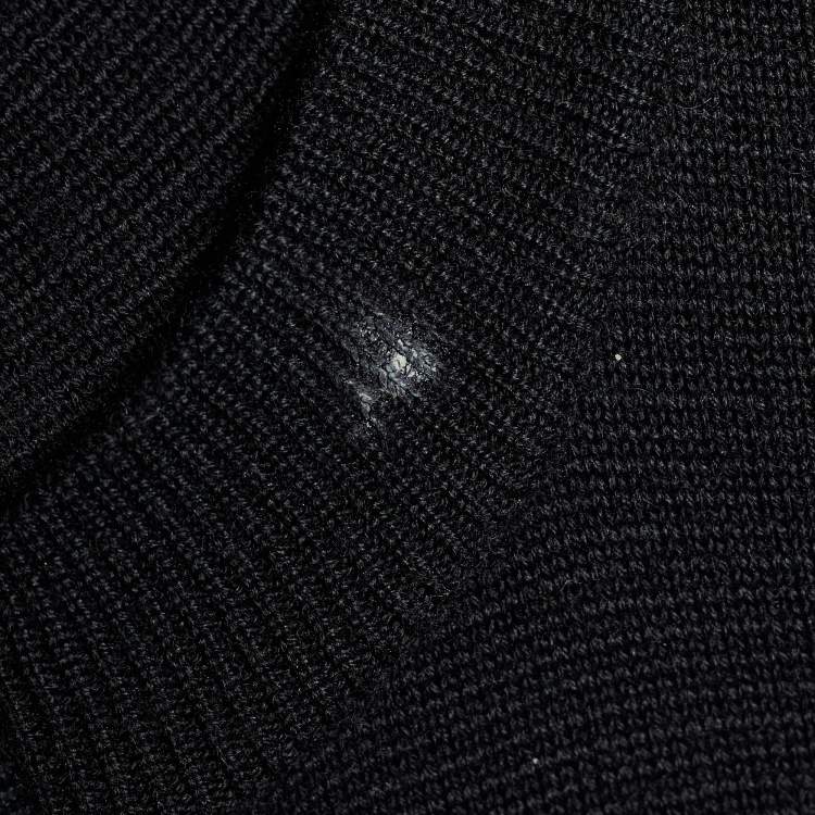 Pre Owned Givenchy Black Wool Zip Front Hoodie XL