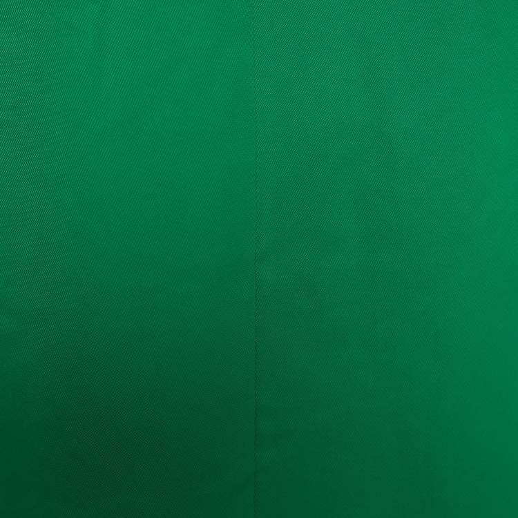 Pre Owned Givenchy Green Synthetic Draped Long Sleeve Blouse M