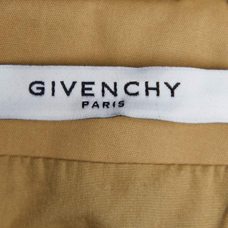 Pre Owned Givenchy Beige Cotton Zip Detail Bike Cape M