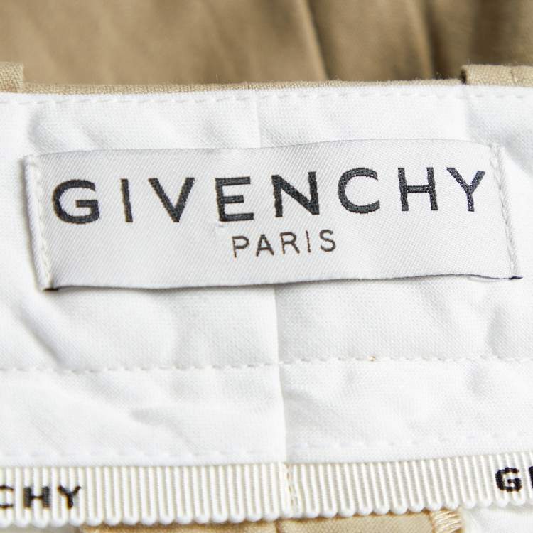 Pre Owned Givenchy Beige Cotton Visible Pocket Detail Shorts S