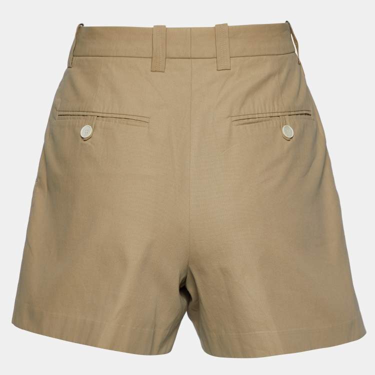 Pre Owned Givenchy Beige Cotton Visible Pocket Detail Shorts S