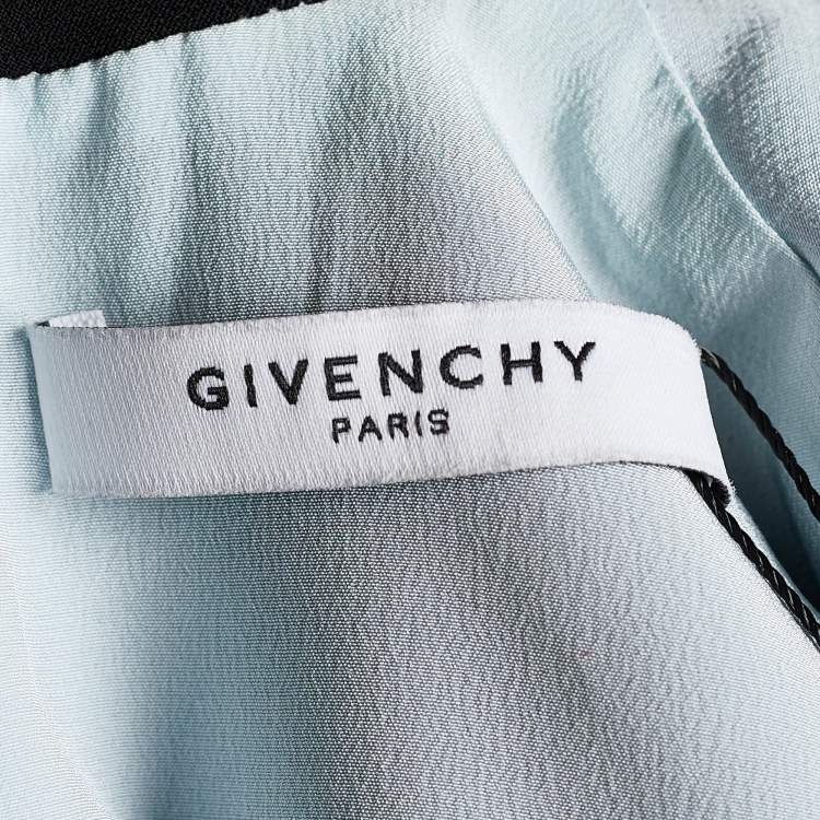 Pre Owned Givenchy Black Crepe Ruffle Detail Mini Dress S