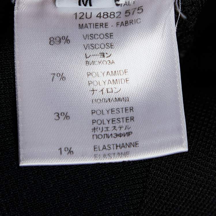 Pre Owned Givenchy Black Jersey Mini Ruffle Asymmetrical Hem Mini Skirt M