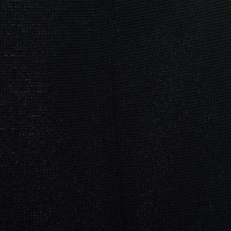 Pre Owned Givenchy Monochrome Knit Lace Detail Waist Coat S