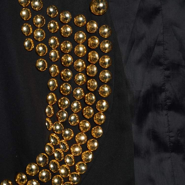 Pre Owned Givenchy Black Cotton Studded Waist Coat M