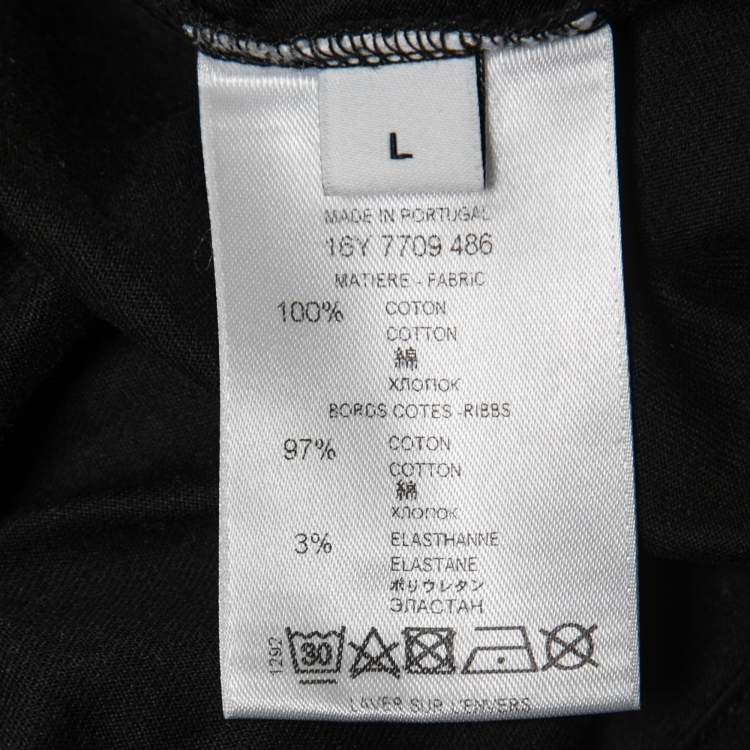 Pre Owned Givenchy Black Cotton Logo Print Oversized Tank Top L