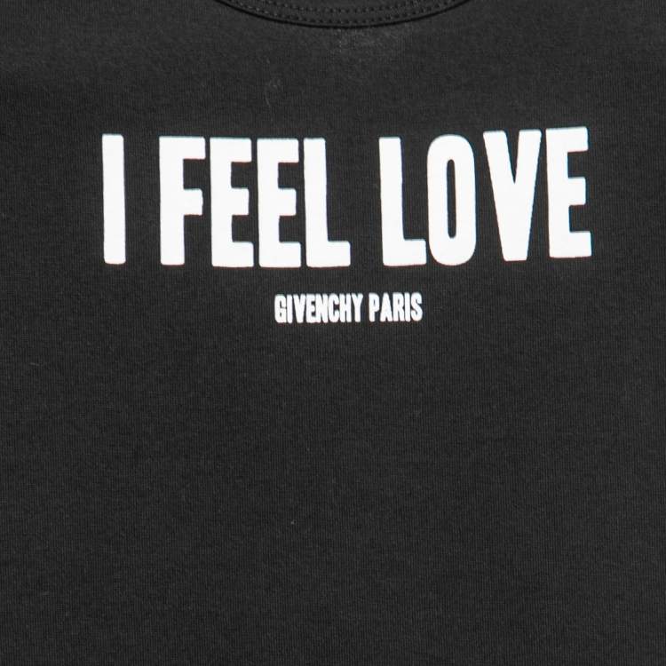 Pre Owned Givenchy Black Cotton Logo Print Oversized Tank Top L