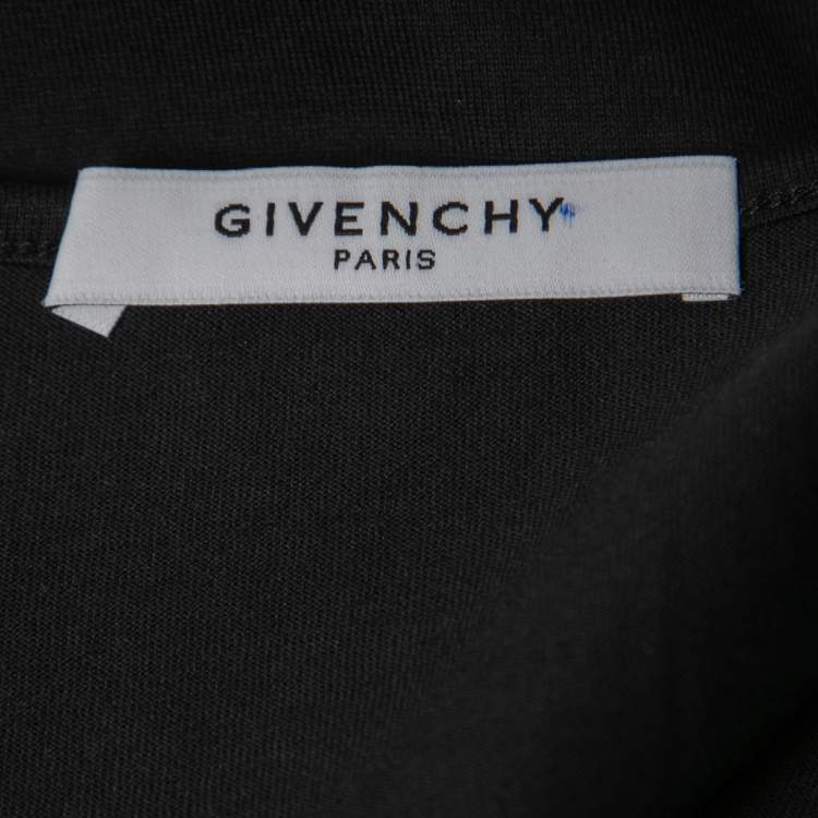 Pre Owned Givenchy Black Logo Print Cotton Tank Top S
