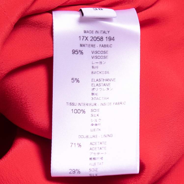 Pre Owned Givenchy Red Crepe Sleeveless Long Dress M