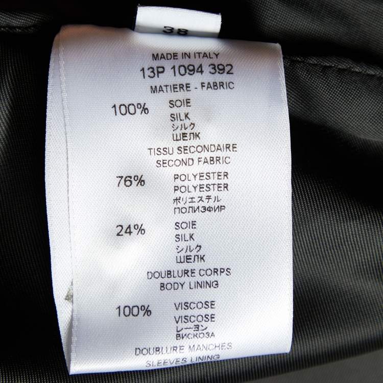 Pre Owned Givenchy Black Printed Silk Satin Oversized Mid Length Coat M