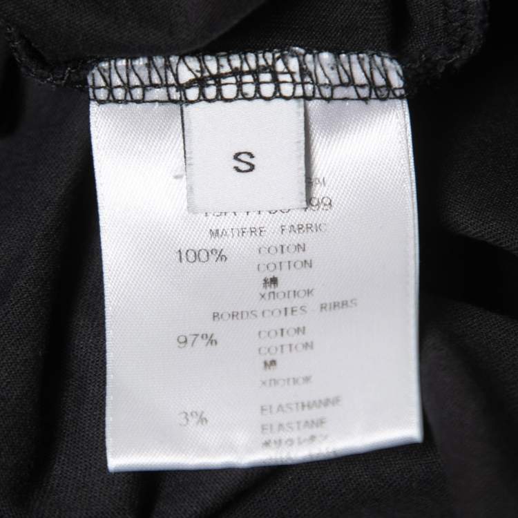 Pre Owned Givenchy Black Floral Print Cotton Half Sleeve T-shirt S