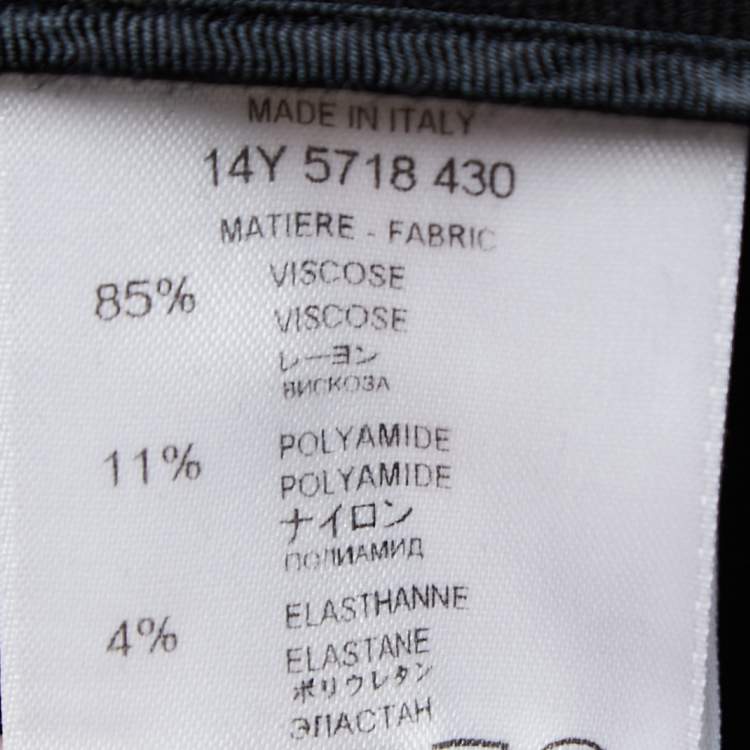 Pre Owned Givenchy Black Knit Zip Detail Legging Pants M