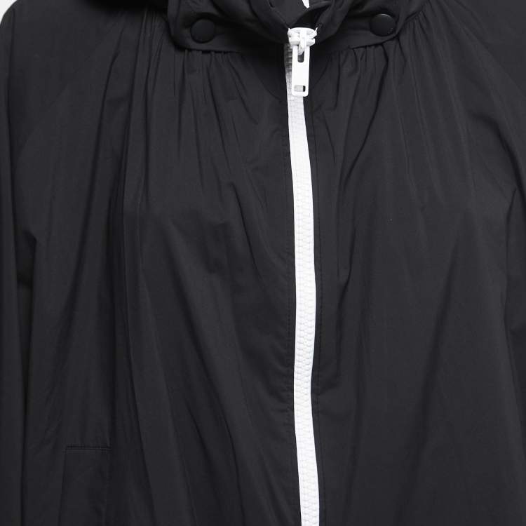 Pre Owned Givenchy Black Synthetic Hooded Windbreaker Jacket M