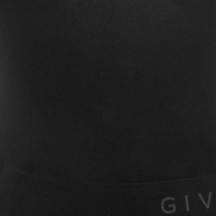 Pre Owned Givenchy Black Jersey Pleated Midi Dress M