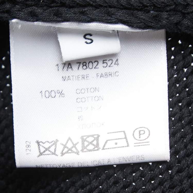 Pre Owned Givenchy Black I Feel Love Cotton Knit Crew Neck Jumper S