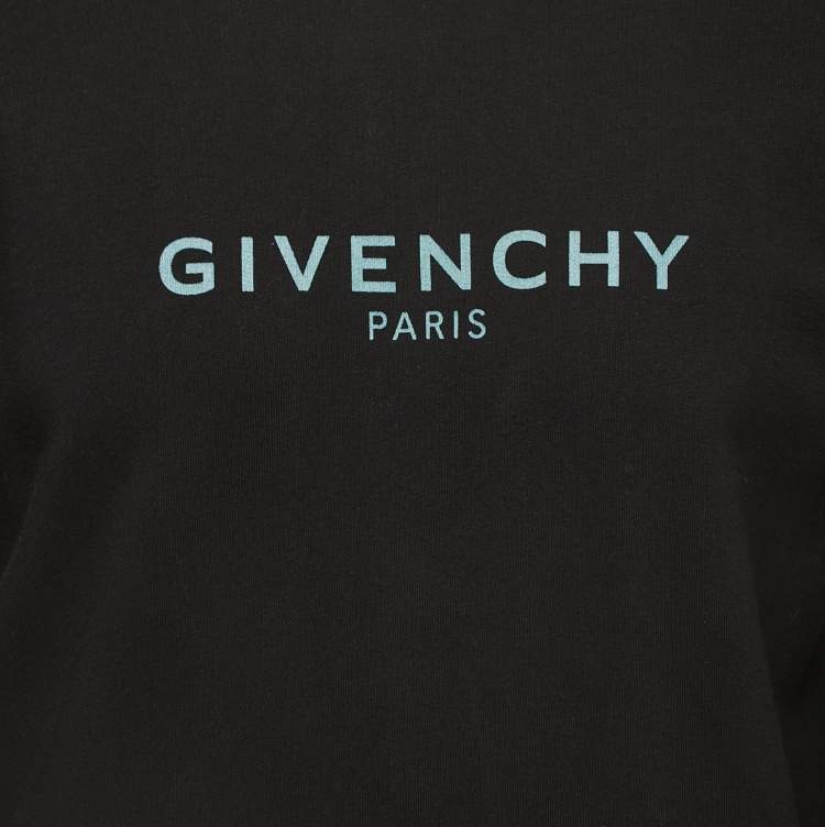 Pre Owned Givenchy Black Cotton Snake Printed Logo Sweatshirt XS