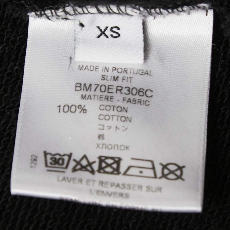 Pre Owned Givenchy Black Cotton Snake Printed Logo Sweatshirt XS