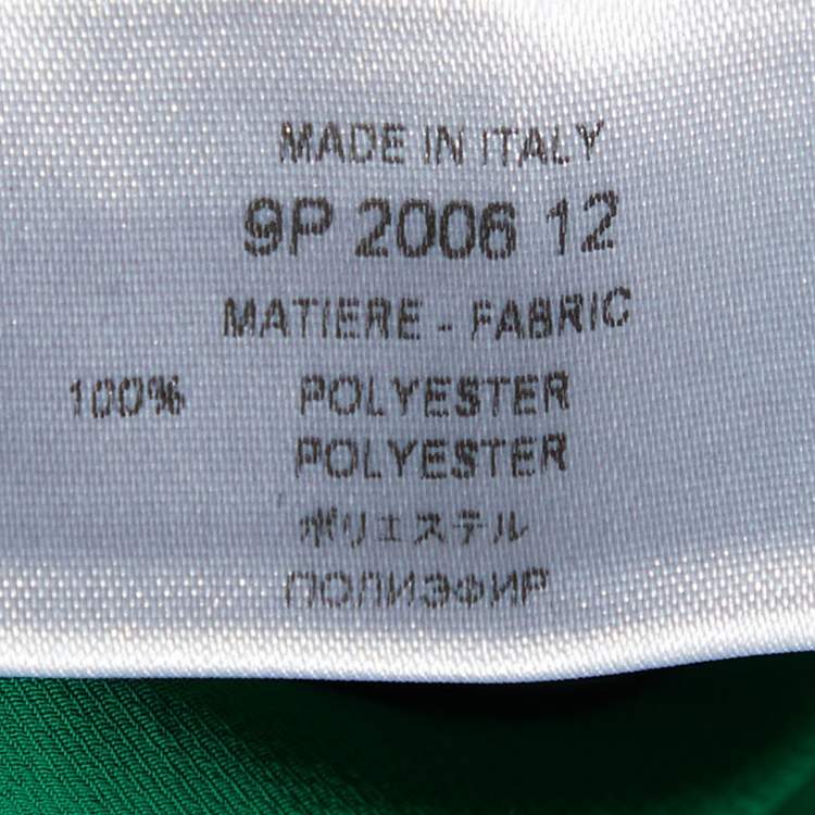 Pre Owned Givenchy Green Georgette Cut Shoulder Detail Mini Dress L