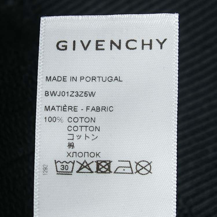 Pre Owned Givenchy Black Reverse Logo Print Cotton Oversized Hoodie XS