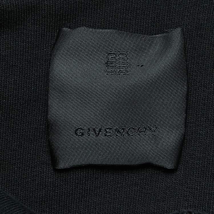Pre Owned Givenchy Black Reverse Logo Print Cotton Oversized Hoodie XS