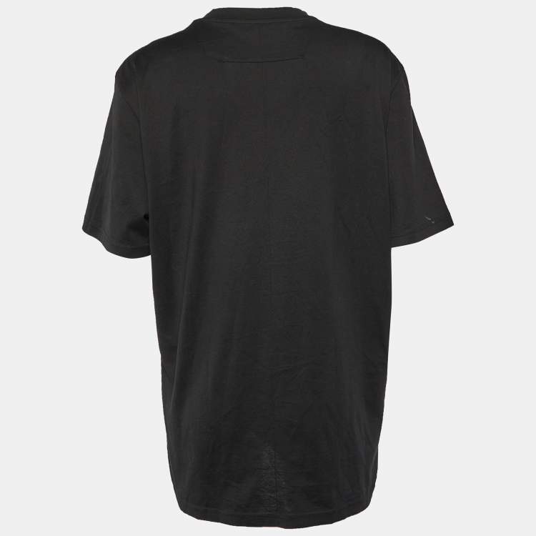 Pre Owned Givenchy Black Bambi Printed Cotton Knit Oversized T-Shirt M