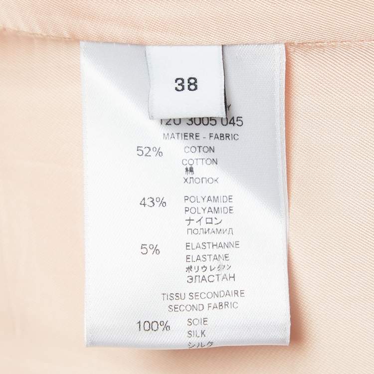 Pre Owned Givenchy Light Pink Cotton Blend Satin Trim Sleeveless Long Blazer M