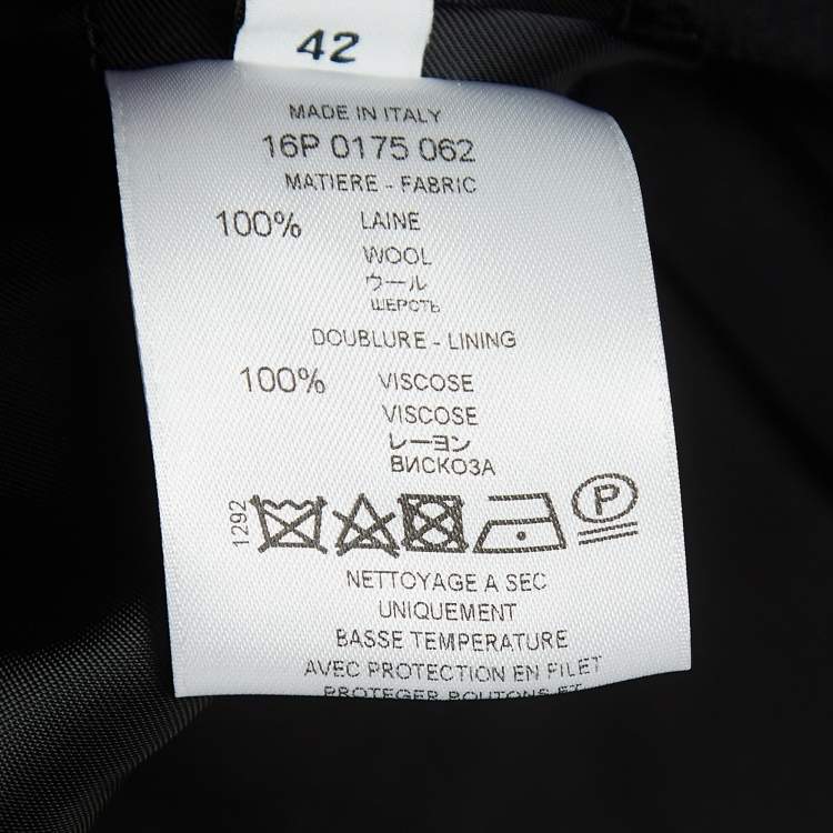 Pre Owned Givenchy Black Wool Single Breasted Tiered Mid-Length Coat L