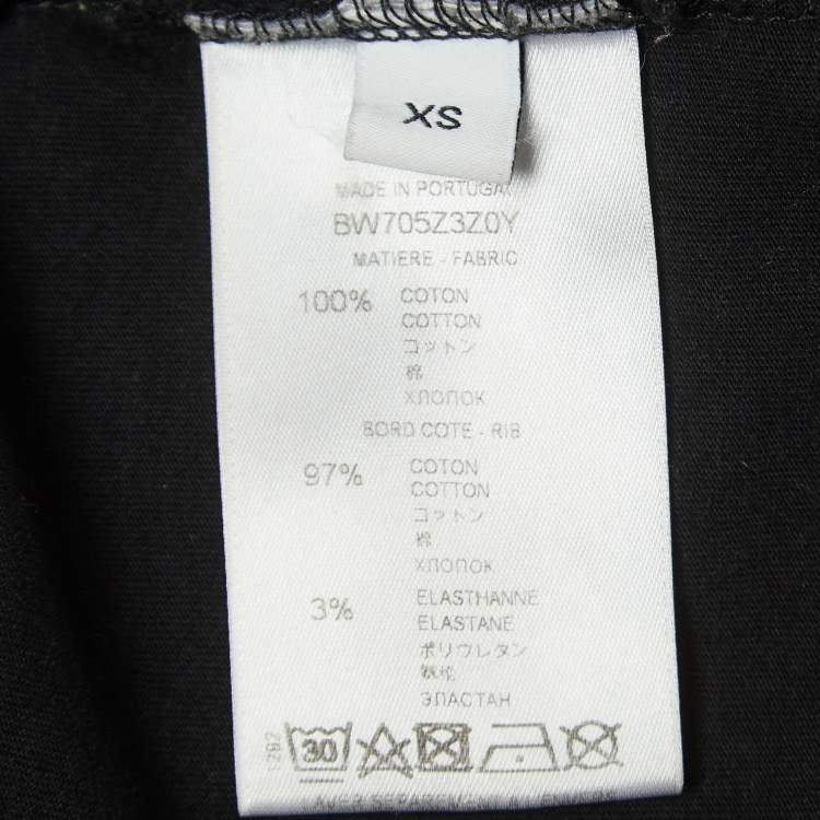 Pre Owned Givenchy Black Vintage Logo Print Cotton Short Sleeve T-Shirt XS