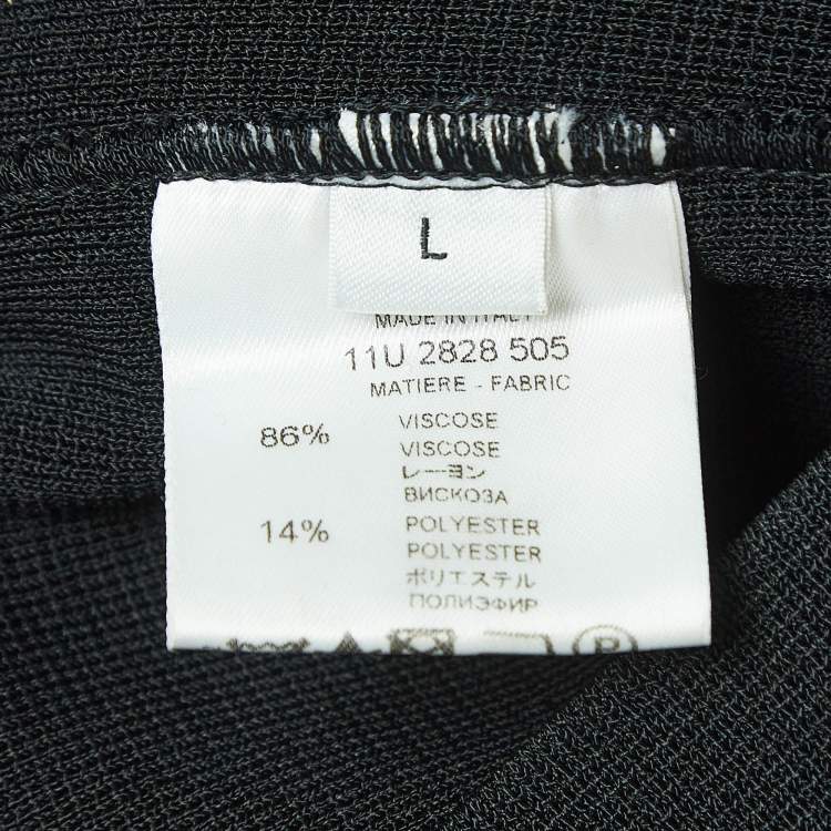 Pre Owned Givenchy Black Knit Zipper Detail Bodycon Dress L