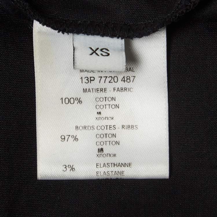 Pre Owned Givenchy Black Printed Cotton Knit Tank Top XS