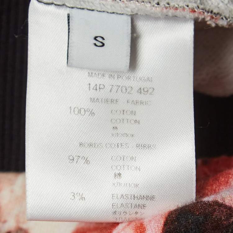 Pre Owned Givenchy Multicolor Roses and Birds of Paradise Cotton Knit Sweatshirt S
