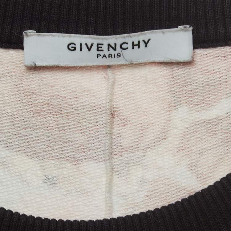 Pre Owned Givenchy Multicolor Roses and Birds of Paradise Cotton Knit Sweatshirt S