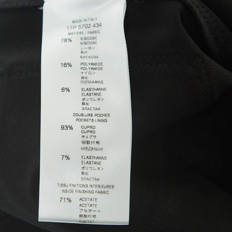 Pre Owned Givenchy Black Stretch Crepe Skinny Trousers M