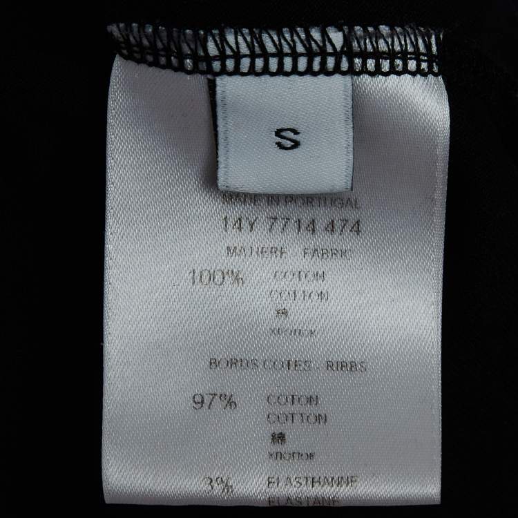 Pre Owned Givenchy Black Print Cotton Knit Tank Top S