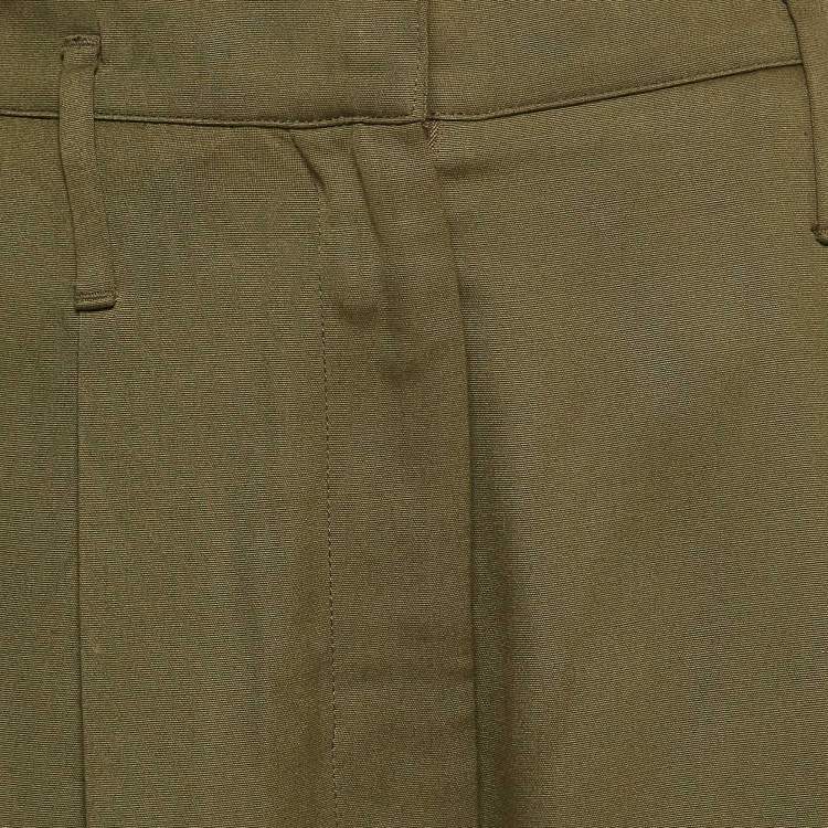 Pre Owned Givenchy Green Pleated Crepe High-Waisted Tapered Military Trousers L