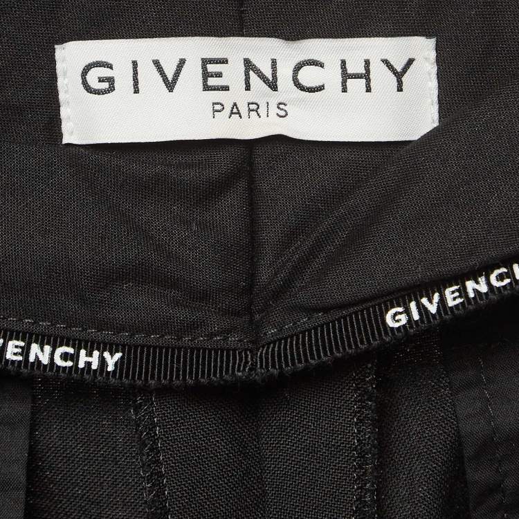 Pre Owned Givenchy Black Wool Tapered Cargo Pants M