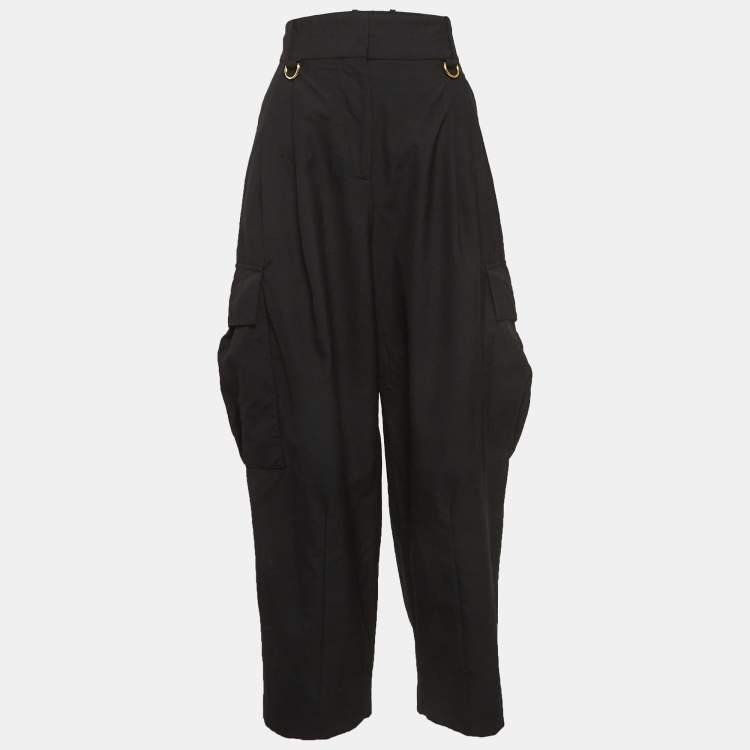 Pre Owned Givenchy Black Wool Tapered Cargo Pants M