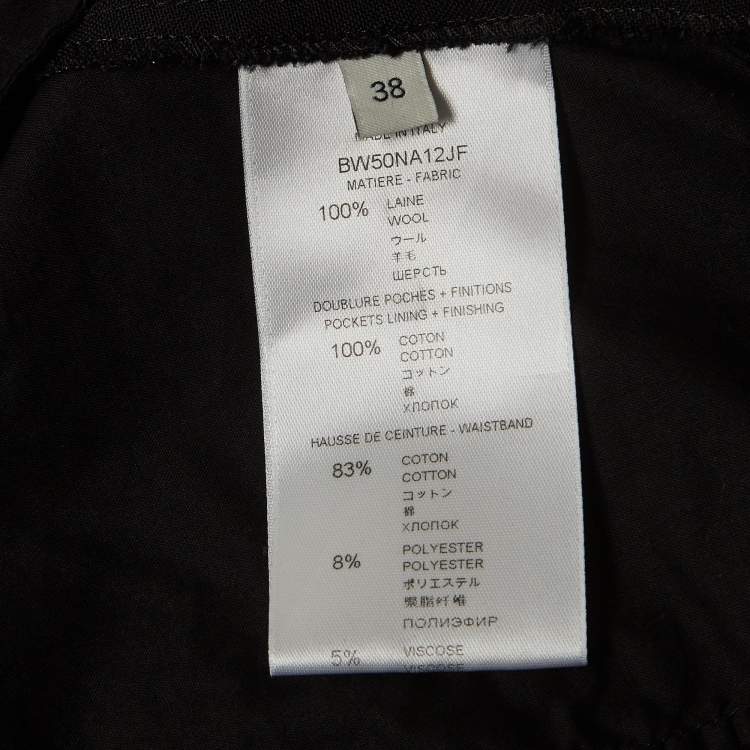 Pre Owned Givenchy Black Wool Tapered Cargo Pants M