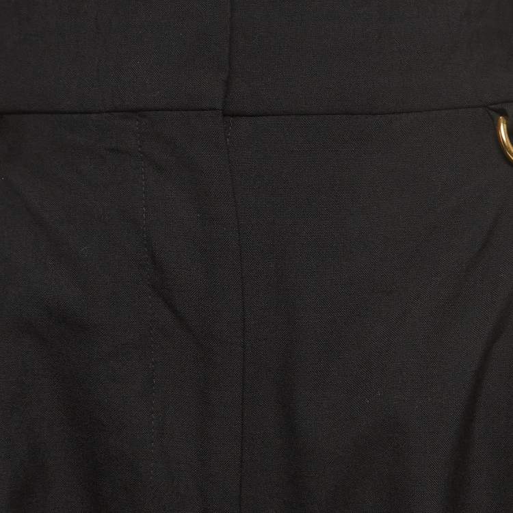 Pre Owned Givenchy Black Wool Tapered Cargo Pants M
